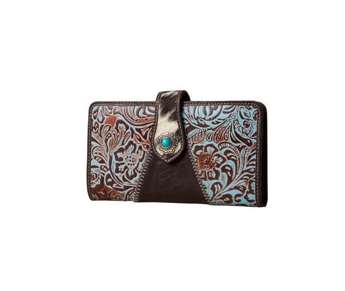 Myra Turquoise Western Wallet