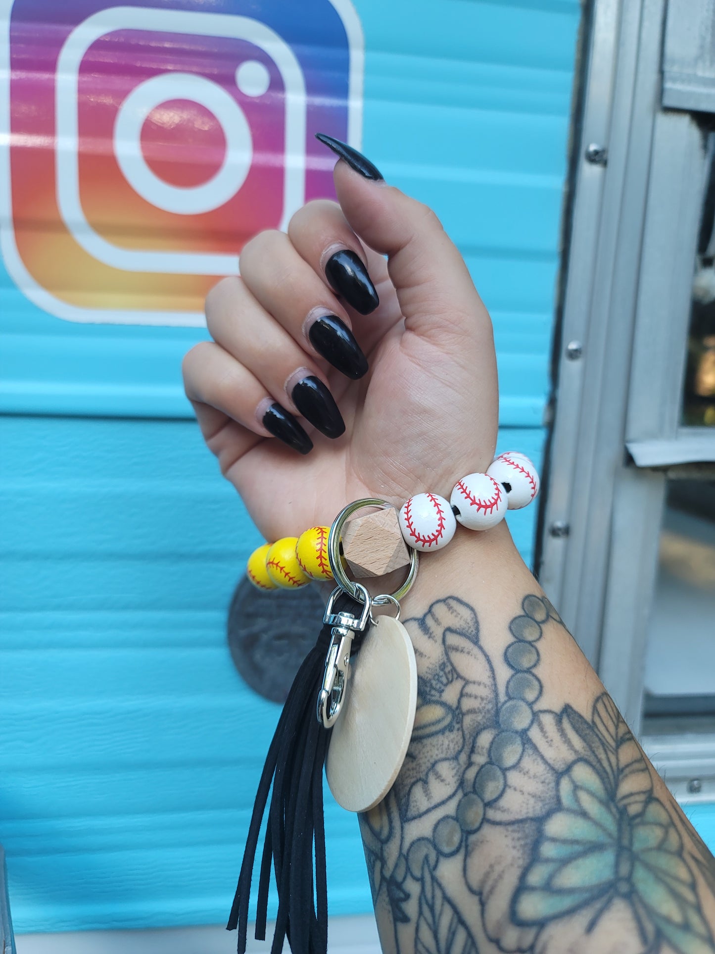 Softball & Baseball Keychain Wristlet