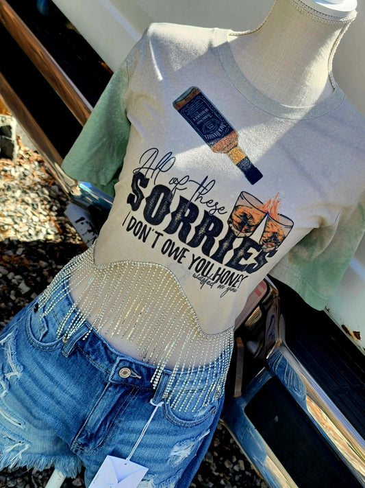 Sorries Rhinestone Tee