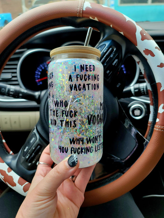 Mom Vocabulary Snowglobe tumbler