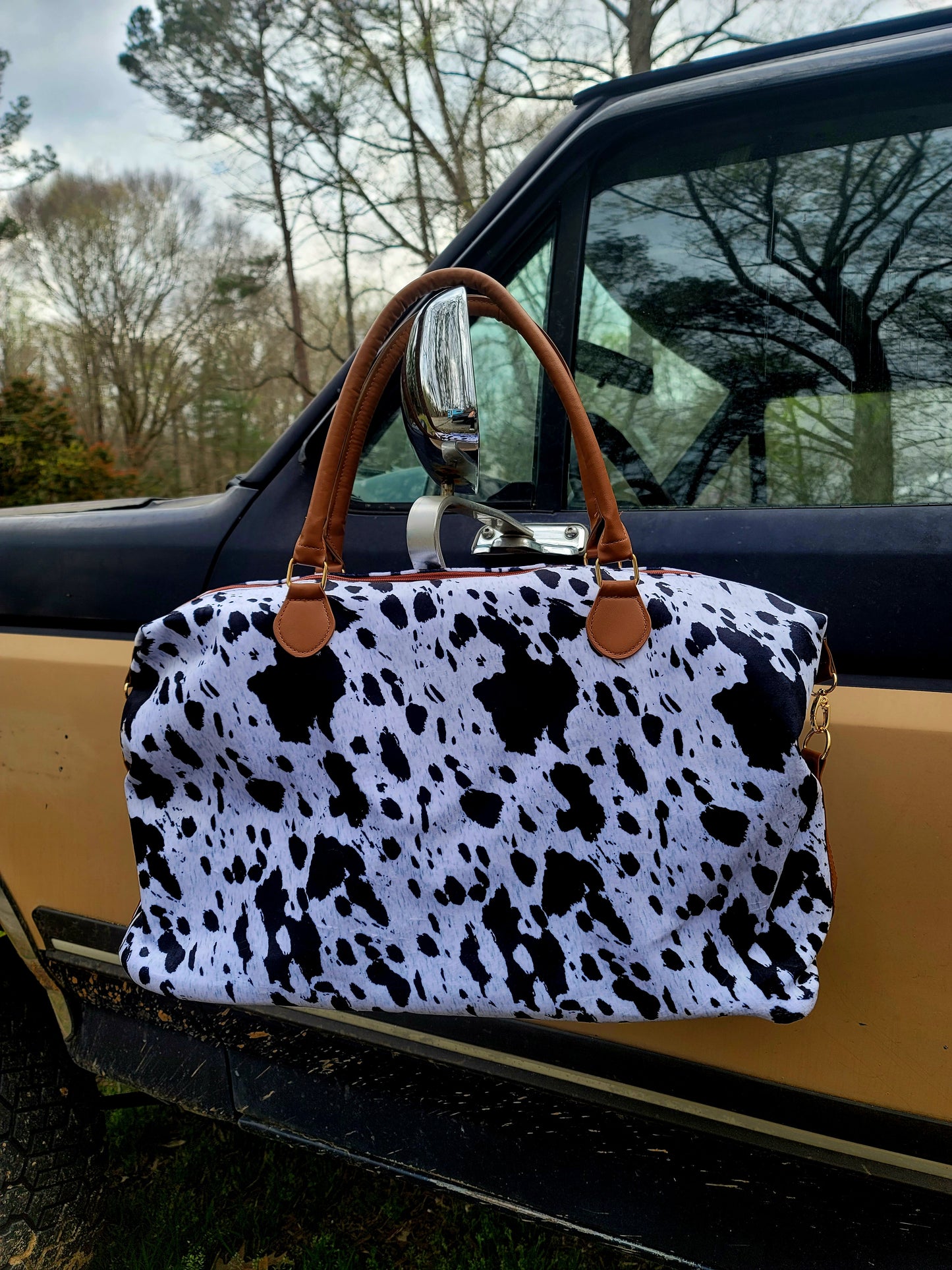 Cowprint Duffel Bag