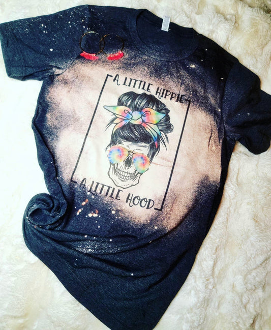 A Little Hippie A Little Hood Bleached Tee