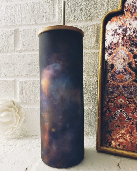 Galaxy  Frosted  Glass Tumbler