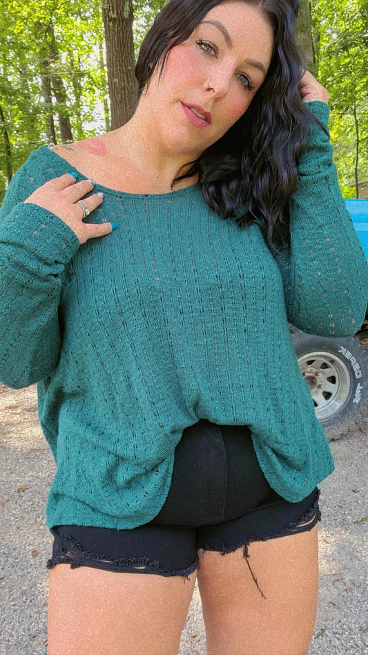 Miss Hunter Green Top