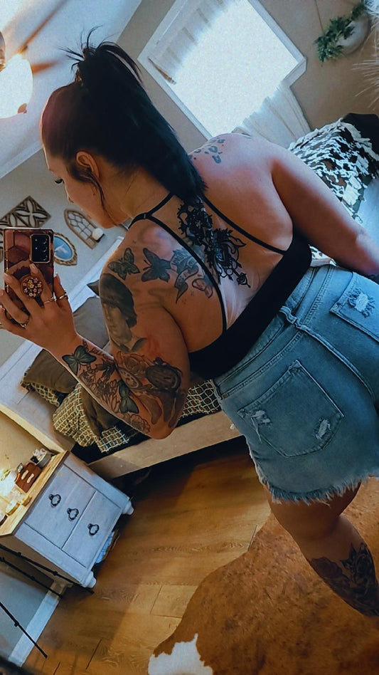 Tattoo Mesh Bralette
