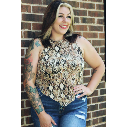 Snake Print Top