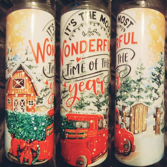 It't The Most Wonderful Time Of The Year Skinny Tumbler