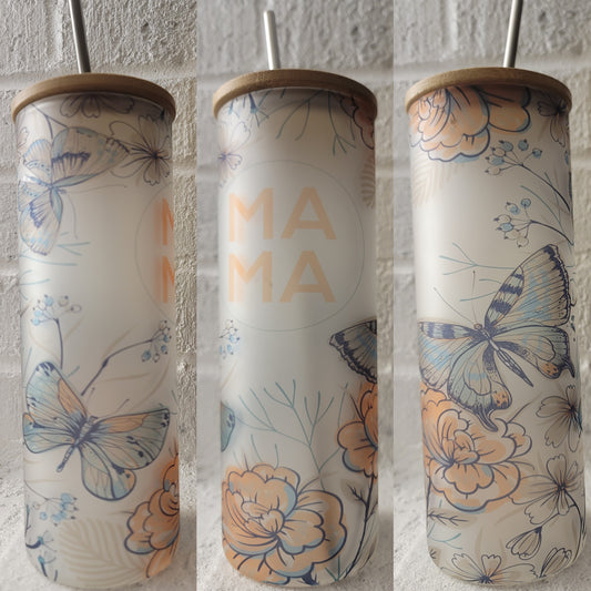 Mama  Frosted Glass Tumbler