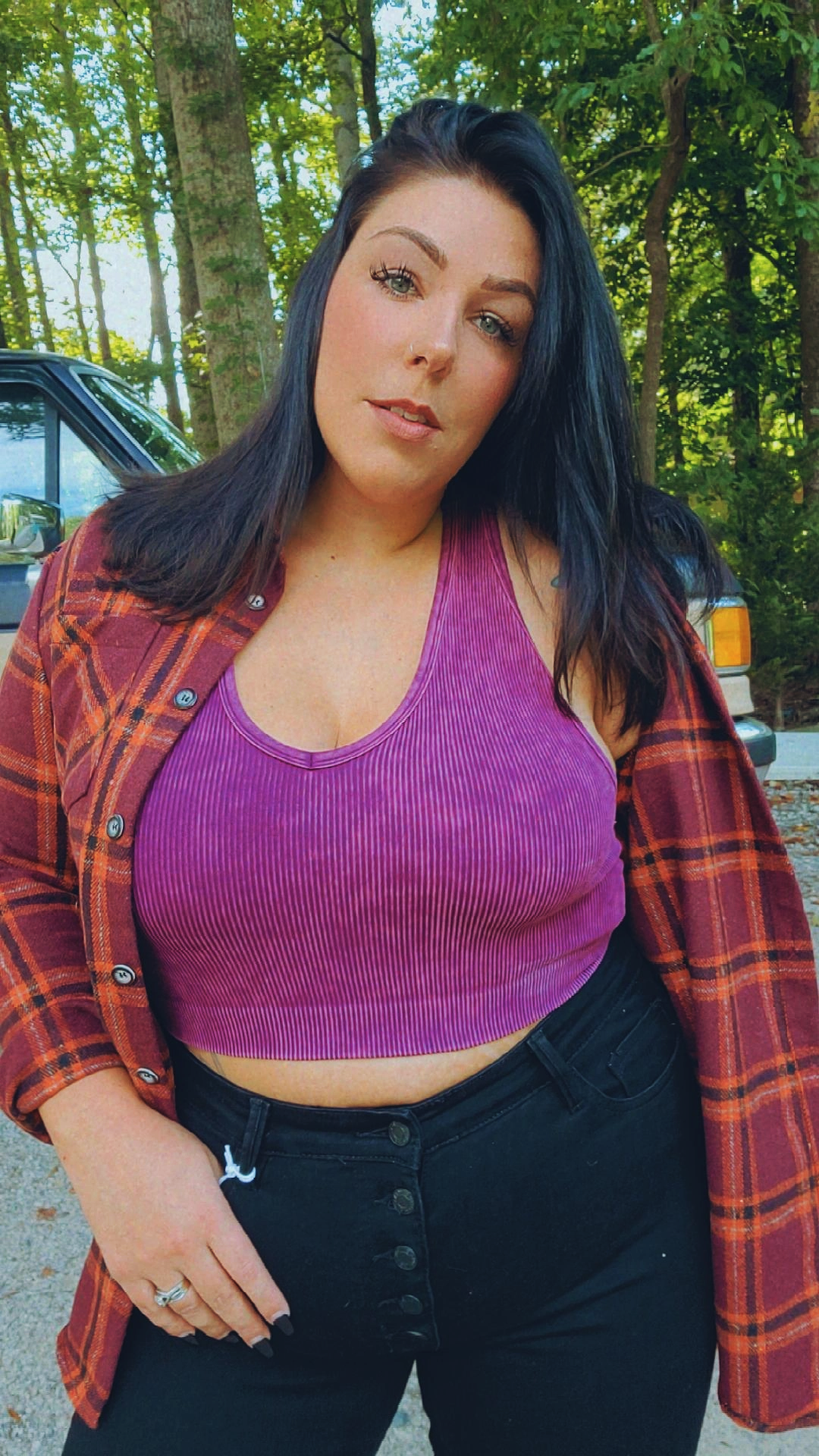 Falling Just For you Flannel