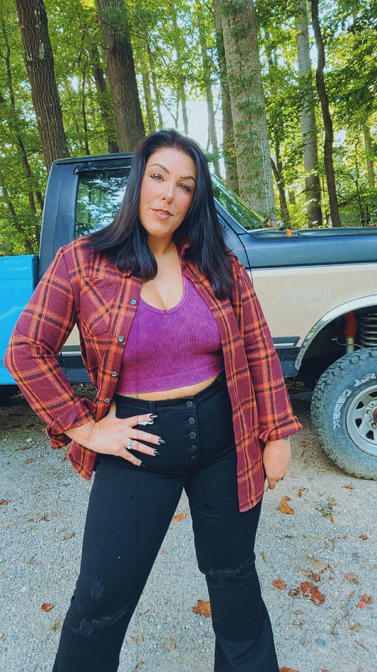 Falling Just For you Flannel