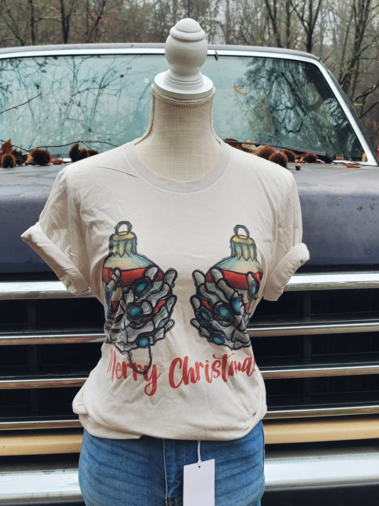 Skull Merry Christmas Tee