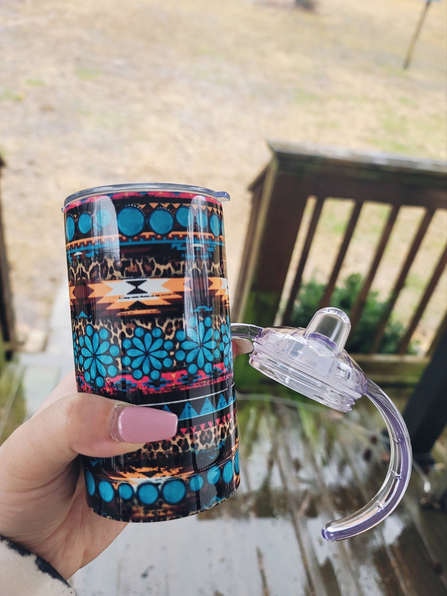 Turquoise Western Sippy Cup