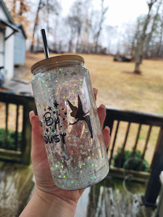 Powered By B!@#$dust Snowglobe Glass Tumblers