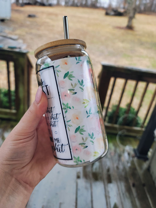 Mom S#$% List Glass Tumbler