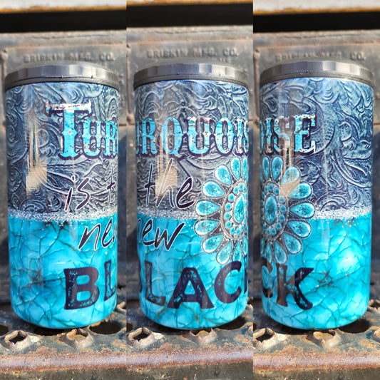 Turquoise Is The New Black 4 In 1 Can Tumbler