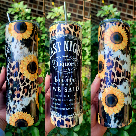 Last Night Skinny Tumbler