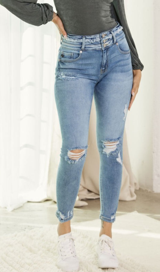 Melissa Distress Highrise Jean
