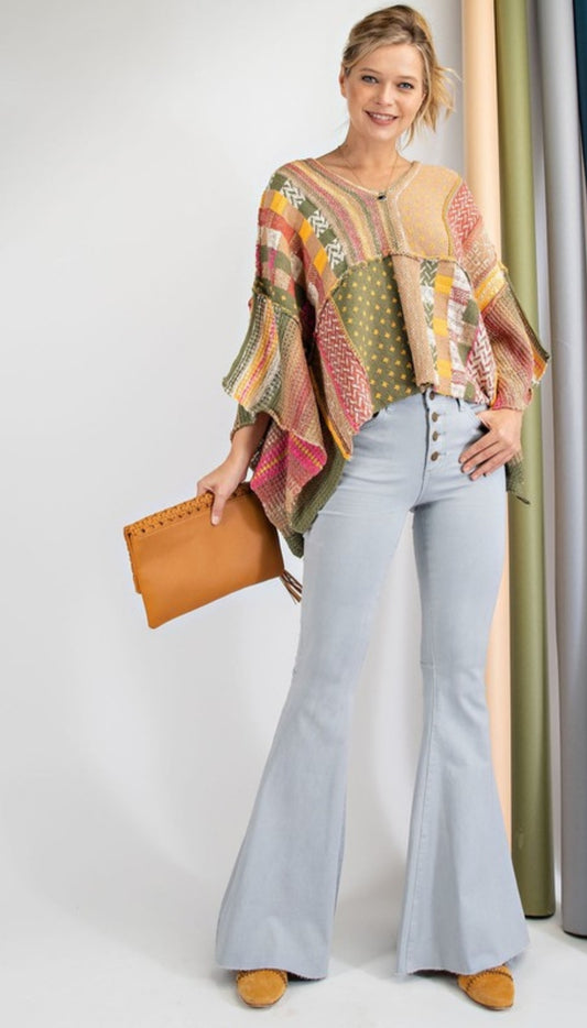 Snow White Boho Flare Jean