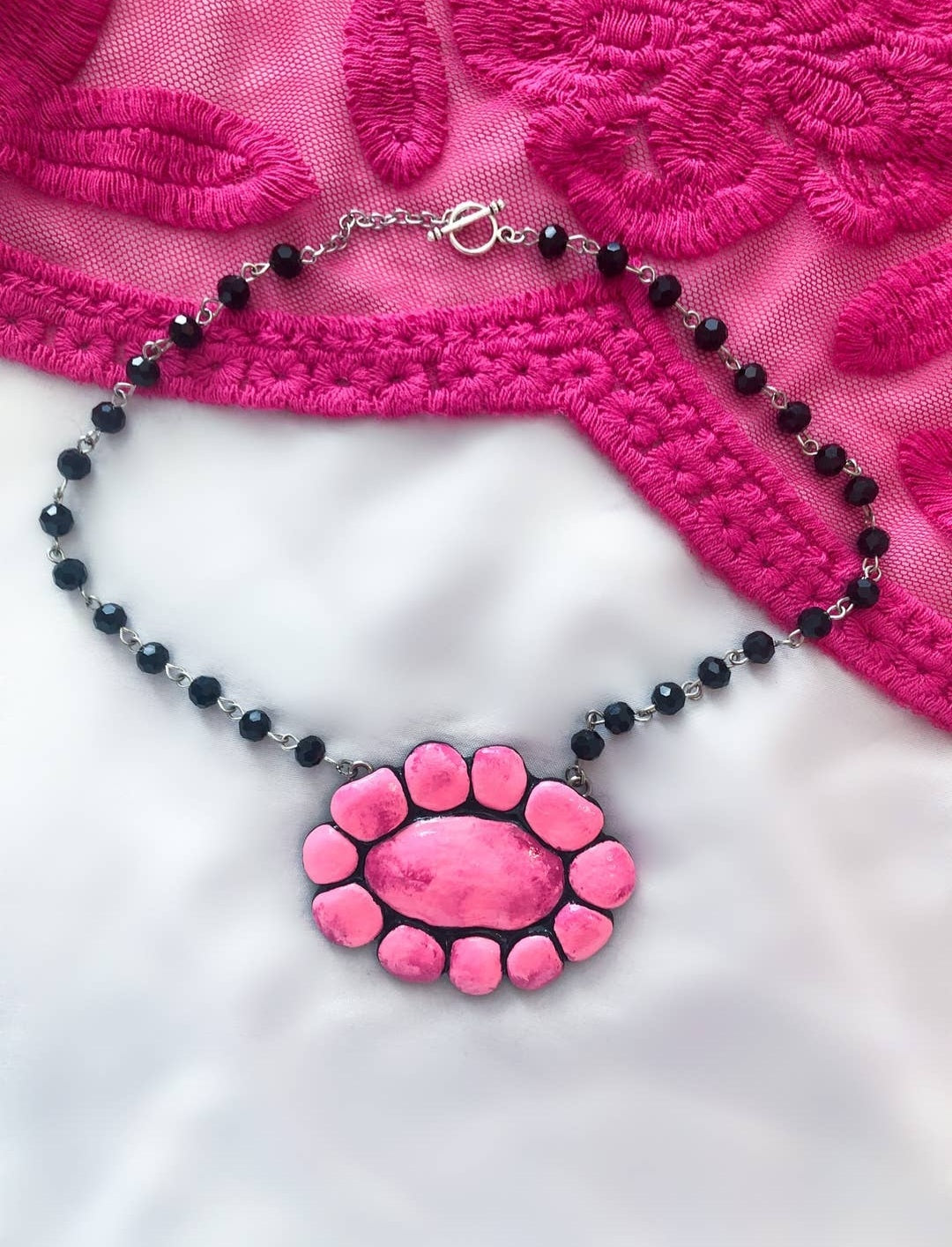 Pink Choker Necklace