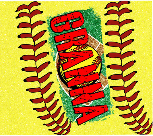 Softball Grandma Skinny Tumbler